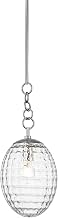 Hudson Valley 4908-PN Transitional One Light Pendant from Venice Collection in Chrome Finish,