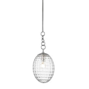 Hudson Valley 4908-PN Transitional One Light Pendant from Venice Collection in Chrome Finish by Hudson Valley Lighting – Metal, Nickel, Model HUD4908-PN