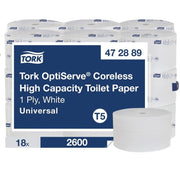 Tork OptiServe High Capacity Coreless Toilet Paper White T5, 472889