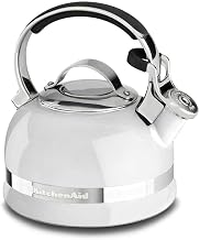 KitchenAid KTEN20SBWH 2.0-Quart Kettle with Full Stainless Steel Handle and Trim Band - White