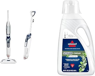 Bissell Steam Mop, Steamer, Tile, Hard Wood Floor Cleaner, 1806, Sapphire Powerfresh Deluxe + Eucalyptus Mint Steam Water, 80 oz, 1392F