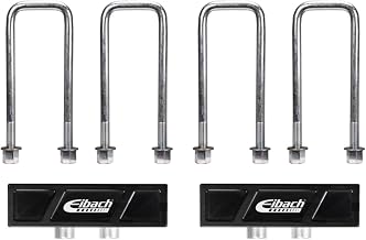 Eibach Leaf Spring Block, 1 in Height, Hardware/U-Bolts, Aluminum, Black Anodized, compatible with GM Fullsize Truck 2014-25, Kit