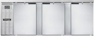BBC90-SS Three Section Refrigerated Back Bar Cooler, 90" W x 34-3/4"H, Stainless Steel Exterior