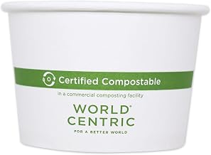 World Centric BO-PA-16 Compostable Paper Bowl, 16 oz. (Pack of 500), White