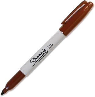 Sharpie Fine Point Permanent Markers, Brown, 1 Count