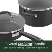 Cuisinart Black and Grey / 11 Piece Set / Ceramica XT - Titanium Non-Stick Cookware Sets