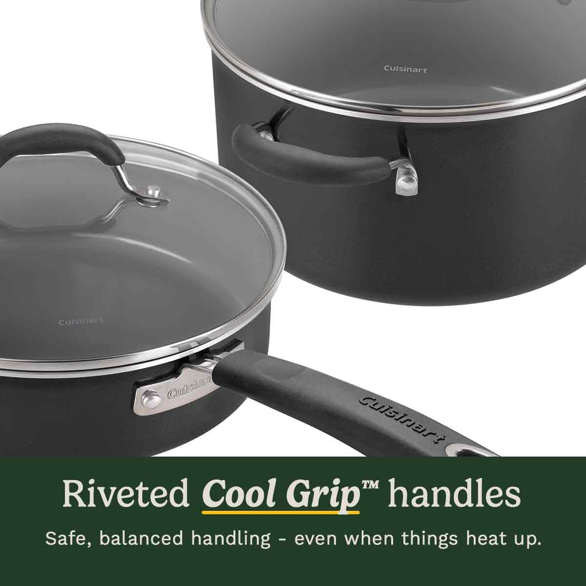 Cuisinart Black and Grey / 11 Piece Set / Ceramica XT - Titanium Non-Stick Cookware Sets