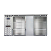 BBC69-SS-GD Two Section Glass Door Refrigerated Back Bar Cooler by Continental Refrigerator – Commercial Grade