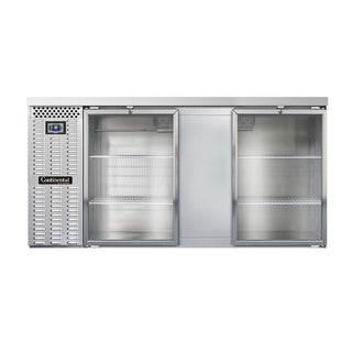 BBC69-SS-GD Two Section Glass Door Refrigerated Back Bar Cooler by Continental Refrigerator – Commercial Grade