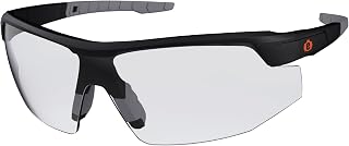 Ergodyne Skullerz SKOLL Safety Glasses-Black Frame, Clear Lens