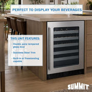Summit Appliance Stainless Steel / 32.0" H x 23.38" W x 17.75" D / 3.25 cubic_feet Built-In Wine Cellars