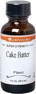LorAnn Oils Super Strength Cake Batter Flavoring For Candy Making | 4X Stronger Than Extracts - Used For Candy, Icing, Baking - Concentrated Flavoring Oils - 1 Fl Oz (Pack of 1)