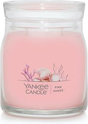Yankee Candle Pink Sands Scented Signature 13oz Medium Jar 2-Wick Candle Over 35 Hours of Burn Time