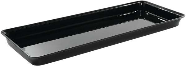 Delfin 11 Qt. Black Rectangular Market Bowl