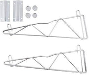 Nexel 18" Fixed Wall Mount Single Wire Shelf Bracket, Chrome Finish