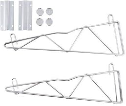 Nexel 18" Fixed Wall Mount Single Wire Shelf Bracket, Chrome Finish