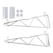 18" Fixed Wall Mount Single Wire Shelf Bracket by Nexel – 18", Steel, Chrome, Model AB18C