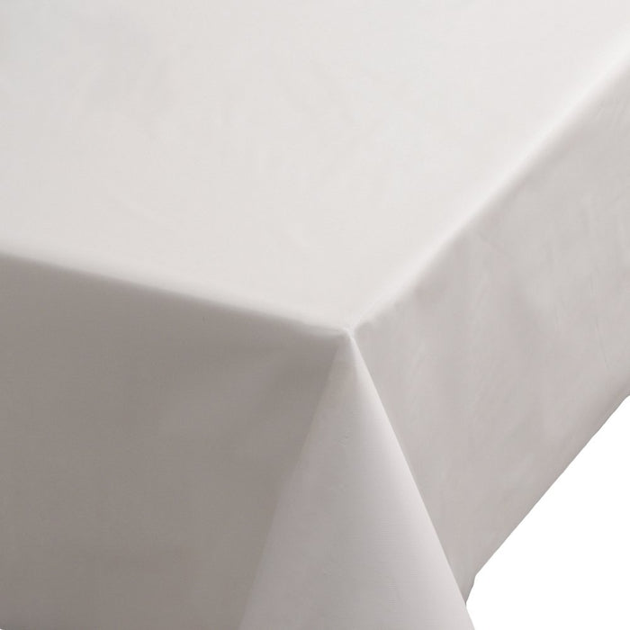Hoffmaster 112000 Plastic Tablecover, 108" Length x 54" Width, White (Case of 12)