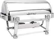 Eastern Tabletop 3114LH-SS 8 Quart Lion Head Chafer with Rolltop, 18/10 Stainless Steel
