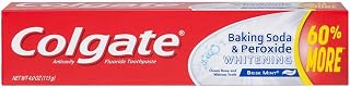 Colgate Baking Soda and Peroxide Whitening Toothpaste, Brisk Mint, 4 oz