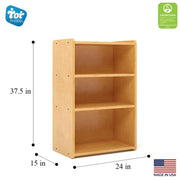 School Age Shelf Storage by Tot Mate – Assembled, Wood, Maple, Model TMS401A.0577