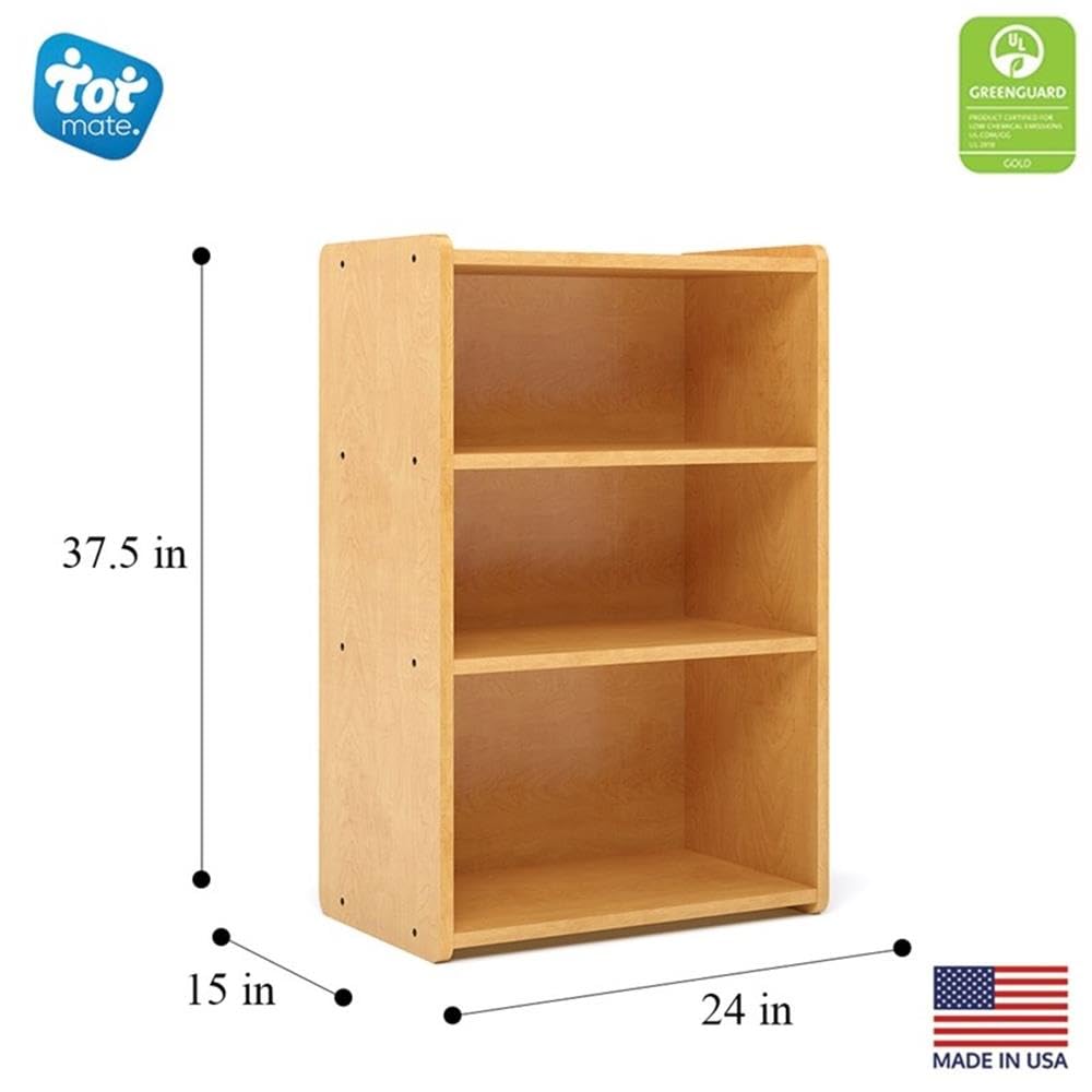School Age Shelf Storage by Tot Mate – Assembled, Wood, Maple, Model TMS401A.0577