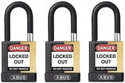 ABUS Keyed Padlock, Open, Rectangular Steel Body, Hardened Steel Shackle, 3/4 in W, 3 PK 20064-1 Each