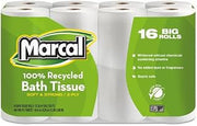 Marcal 100% Recycled Two-Ply Toilet Tissue, White, 96 Rolls/Carton