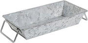 HUBERT Galvanized Metal Serving Pan Rectangular - 10"L x 5"W x 2"H