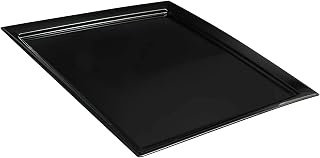 G.E.T. Enterprises Black 24" Square Display Plate, Break Resistant Dishwasher Safe Melamine Plastic, Siciliano Collection ML-244-BK (Pack of 1)