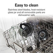 Hamilton Beach Black / 40 Oz. Glass Jar + 3 Cup Vegetable Chopper / Blender Countertop Blenders