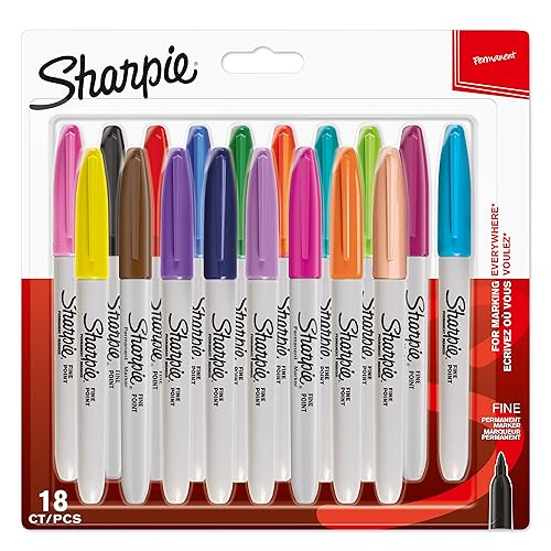 Sharpie Standard colours assortment / 1 Count (Pack of 18) / Permanent Marker Permanent Markers