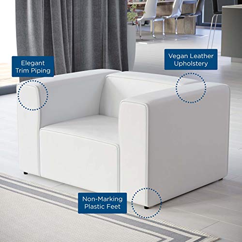 Modway White / Contemporary / Armchair Chairs