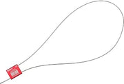 Global Industrial Metal Cable Seal, 1/16"x24"L, Red, 50/Pack