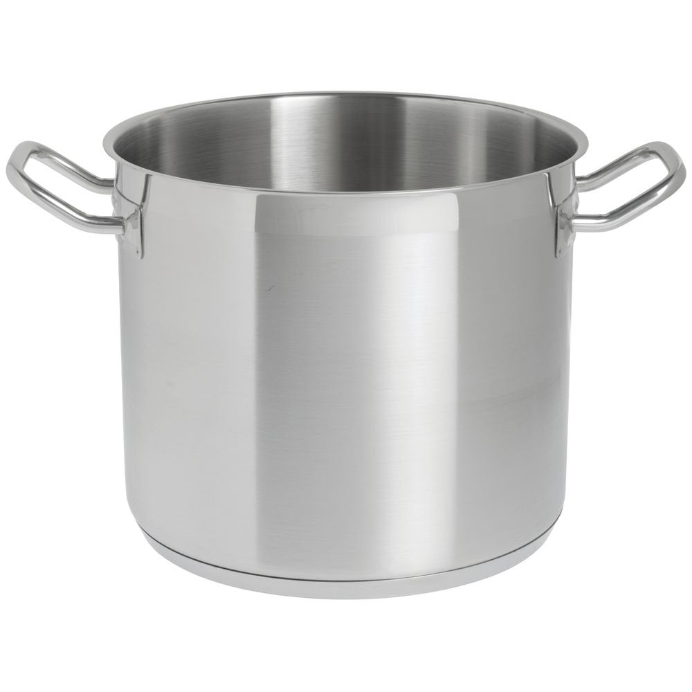 Stock Pot 12 1/2 Quart Stainless - 10" Dia x 9" H by HUBERT – 12.5 Quarts, Stainless Steel, Silver, Model 102612