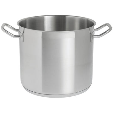 Stock Pot 12 1/2 Quart Stainless - 10" Dia x 9" H by HUBERT – 12.5 Quarts, Stainless Steel, Silver, Model 102612