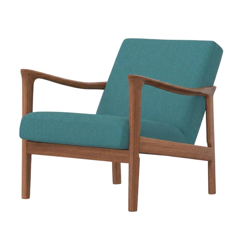 Solid Rubberwood Lounge Chair with Transitional Style by Starlight Canyon Home – Solid Rubberwood Frame, Brown