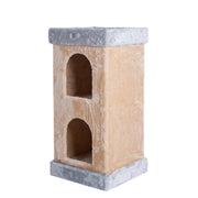 Pressed Wood Cat House with Sisal Scratching Carpet by Bison Pets – Engineered Wood, Beige
