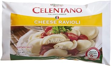 Pre Cooked Large Round Cheese Ravioli Pasta by Rosina Food – 12 Ounce (Pack of 18), Pack of 18