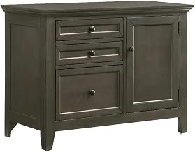 Intercon Furniture San Mateo Home Office 41" Transitional Wood Credenza in Gray