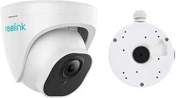 REOLINK 4K Ultra HD PoE Outdoor Security Camera with Human/Vehicle Detection, Work with Smart Home, Weatherproof, Time Lapse, Up to 256GB Micro SD Storage, RLC-820A Bundle with D20 Junction Box