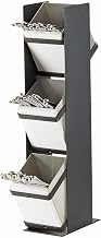 Monterey Collection – Flatware Display – 4.5W x 7D x 21H – Black Metal, 3 Stainless Steel Jars