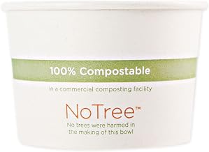 World Centric BO-SU-16 100% Compostable No Tree Paper Bowl, Made from Unbleached Sugarcane Paper, 16 oz, Natural Color (Pack of 500)