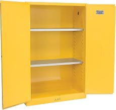 Global Industrial 45 Gallon Flammable Cabinet, Manual Close Double Door