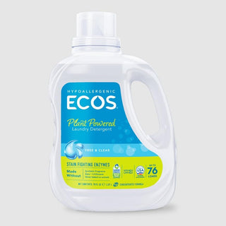 LNDRY DET FREE&CLR (4 X 70 OZ) by ECOS – 280 Fl Oz (Pack of 1), Multicolor, Model B-89214-4PK
