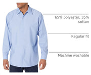 Red Kap 6X-Large / Light Blue / Rk Specialized Pocketless Work Shirt Button-Down Shirts