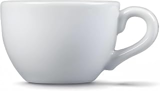 Tuxton China BPF-0301 Cappuccino Cup, 3 oz., 2-5/8" dia. x 1-3/4"H, microwave & dishwasher safe, oven proof, fully vitrified, lead-free, DuraTux, Porcelain White, Pack of 12