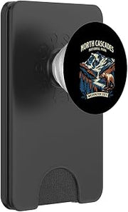 North Cascades National Park Washington Vintage Design PopSockets PopWallet for MagSafe