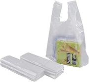 Clear T-shirt Shopping Bags, 400 Counts Reusable Carryout Bags