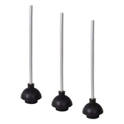 Winco Medium (Pack of 3) / Gris, Negro / Music Toilet Plungers & Holders